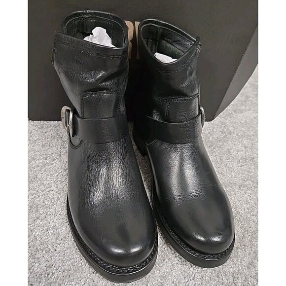 Frye Veronica Leather Ankle Booties Black Women’s Size 6.5 NWB - Picture 2 of 5